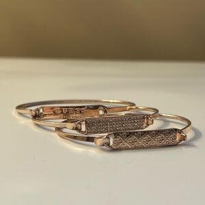 4 Guess Rose Gold Bangles
